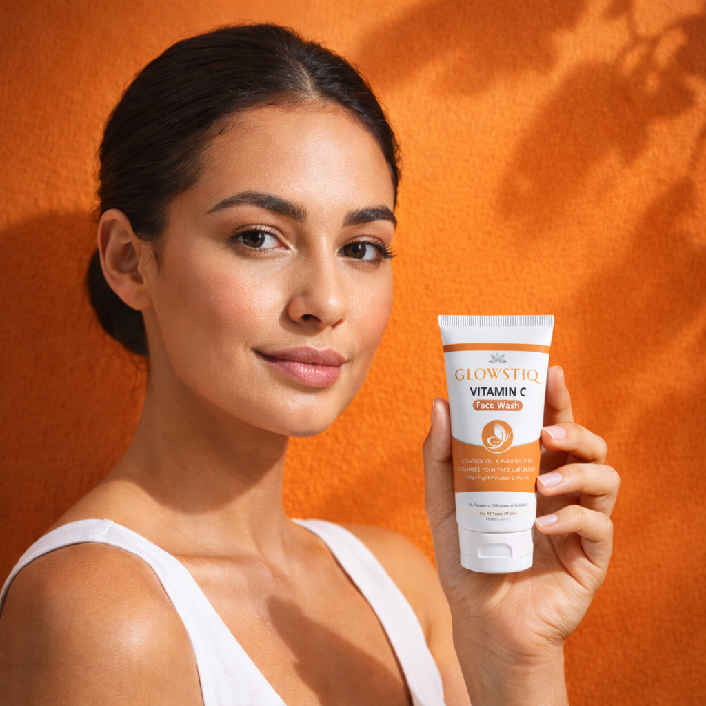 Glowstiq Vitamin C Face Wash - Model Photo Glowstiq Vitamin C Face Wash - Model Photo
