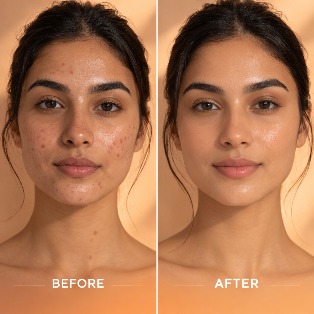 Glowstiq Vitamin C Face Wash before and after 1 Glowstiq Vitamin C Face Wash before and after 1