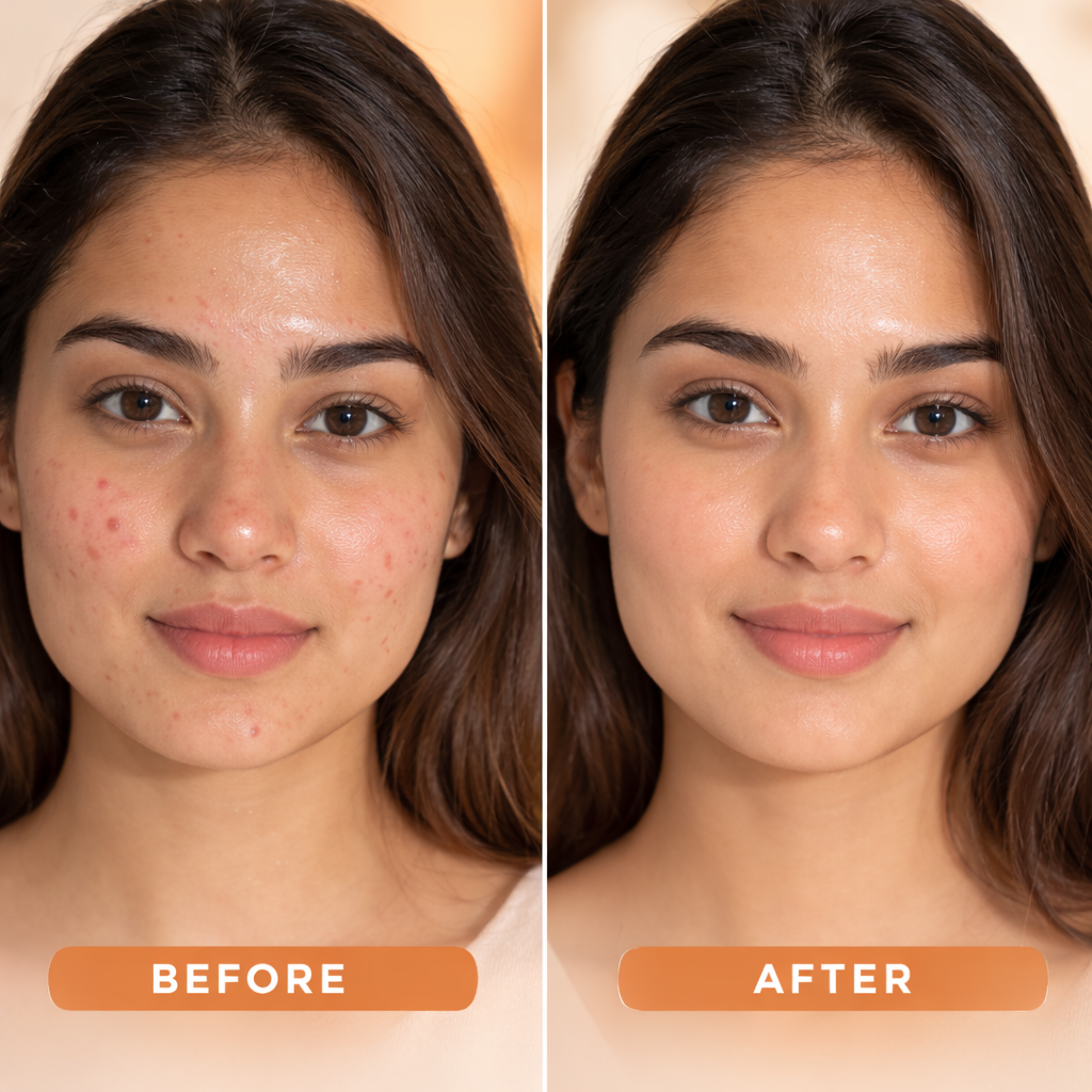 Glowstiq Vitamin C Face Wash before and after 2 Glowstiq Vitamin C Face Wash before and after 2